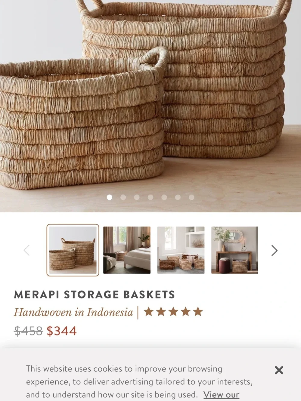 The Citizenry Natural Tan Merapi Storage Basket - Light